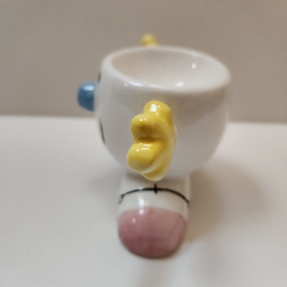 Egg Cup Smiley Face holder ceramic - Picture 4 of 9